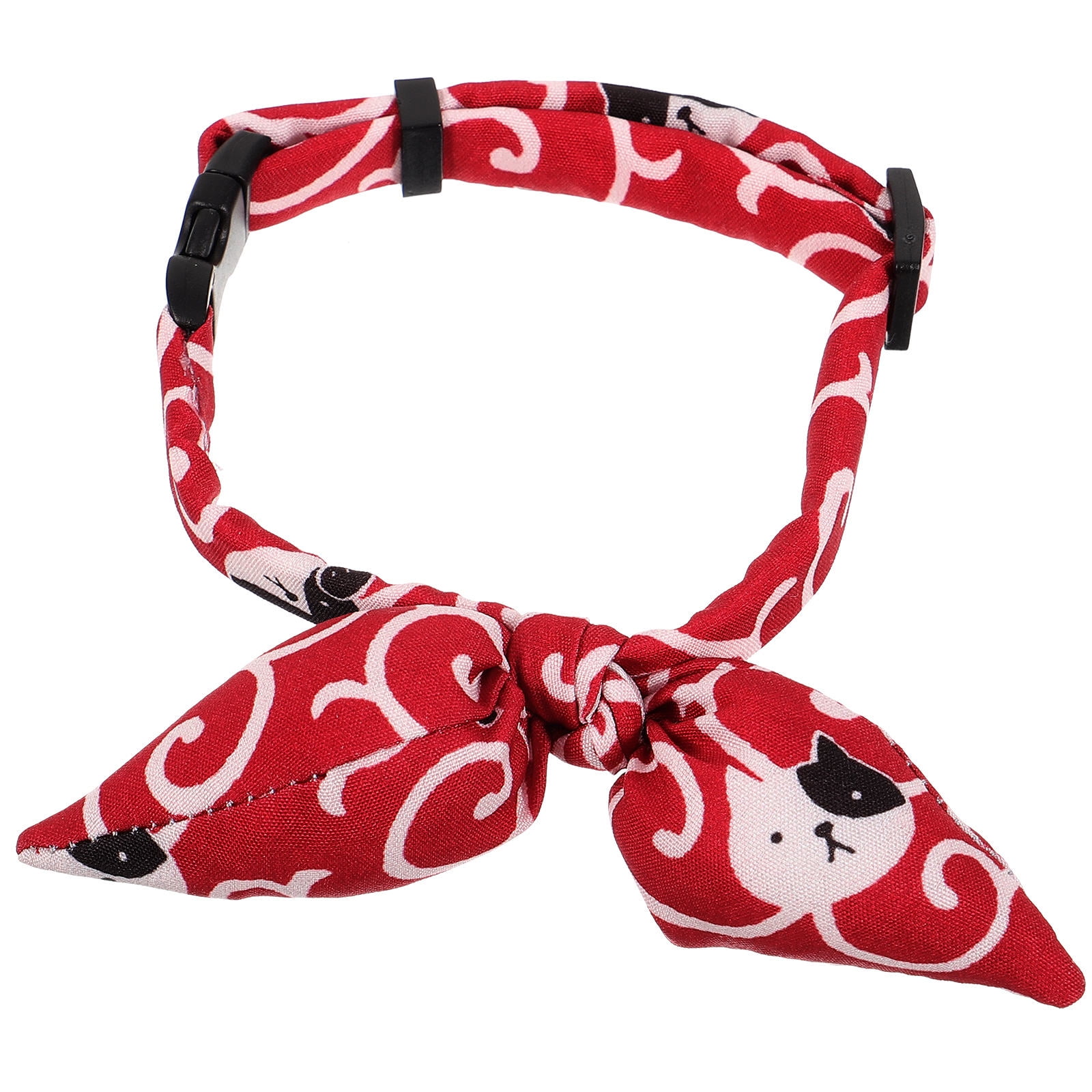 TAILTOSS Red Bowtie Cat Collar Adjustable Decorative Kitten Collar for Comfortable and Safe Use