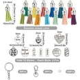 thumbnail image 2 of 180Pcs DIY 20 Sets Keychain Tassels Bulk Inspirational Charms Key Chain Making Kit Faux Suede Tassel Inspiration Charms for Jewelry Making Lobster Claw Clasps Large Split Key Ring Supplies, 2 of 7