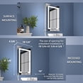 thumbnail image 5 of Boost-M2 20" W x 32" H Bathroom Narrow Light Medicine Cabinet with Lights and Mirror, Recessed or Surface, Left Hinge, 5 of 22