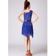 thumbnail image 2 of Vintage Sequin 20s 1920s Flapper Gatsby Party Dancing Dresses Attire Blue, 2 of 4