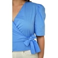 thumbnail image 4 of Blusa con moño Roman Fashion 0914 Azul Talla Extra 38, 4 of 6