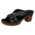 thumbnail image 4 of Modisza Women Block Chunky Heels Open Toe Casual Platform Floral Slip on Walking Sandals Summer Outdoor Dress Shoes Black 6.5, 4 of 5
