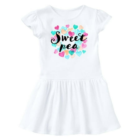 

Inktastic Sweet Pea hearts Gift Baby Girl Dress