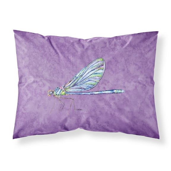 Carolines Treasures 8865PILLOWCASE Dragonfly on Purple Fabric Standard Pillowcase Standard multicolor