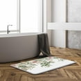 thumbnail image 2 of Sage Green Leaves Bath Mat Watercolor Plant Eucalyptus Leaves Floral Botanical Green and White Spring Nature Bathroom Rug Absorbent Doormat Kitchen Toilet Floor Rug, 2 of 2