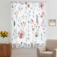 thumbnail image 3 of Pink Floral Sheer Curtains 72 Inches Long, Farmhouse Watercolor Spring Flowers Herbs Light Filering Curtains, Breathable Simi Curtain Privacy Drapes for Living Room Bedroom Window Treatment, 3 of 9