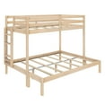 thumbnail image 3 of Now Furniture Wooden Twin XL over Queen Bunk Bed for Kids, Textured Natural, 3 of 8