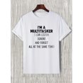 thumbnail image 2 of Round Neck Graphic T-shirts, Causal Tees, Short Sleeves Comfortable Tops, Men's Summer Clothing, 2 of 7