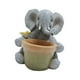 thumbnail image 4 of Estatua de elefante para jardín, maceta de resina, decoración del hogar, multiusos Con un pájaro, 4 of 9