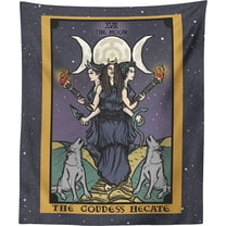 The Ghoulish Garb The Goddess Hecate In The Moon Tarot Card Tapestry 60" x 50"