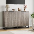 thumbnail image 2 of 55" Buffet Sideboard Cabinet with 4 Doors & Adjustable Shelves, Modern Wood Credenza for Multiple Rooms, 2 of 6