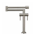 thumbnail image 1 of Solid Brass Hot&amp;Cold Pot Filler Tap Deck Mounted Kitchen Faucet Brushed Golden ,High Water Flow Rate, 1 of 7