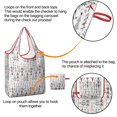 thumbnail image 4 of 5 Pack Foldable Shopping Bag,White Christmas Tree Pattern Reusable Grocery Bags with Pockets,Large Reusable Tote Bags with Handles Waterproof & Lightweight, 4 of 6