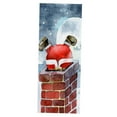 thumbnail image 1 of GUOOL Self-Adhesive Door Sticker Removable Wallpaper 3D Visual Effect PVC Mural Santa Santa roof, 1 of 9