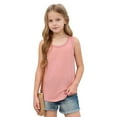 thumbnail image 5 of Lenpel Girls' Tank Tops Summer Casual Square Neck Solid Color Loose Tunic Tops Sleeveless T-Shirts 3-14 Y, 5 of 6