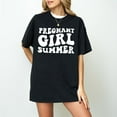 thumbnail image 2 of Women's Maternity Graphic T-Shirt – 'Pregnant Girl Summer' Print Short Sleeve Tee for Expecting Moms, Casual Summer Top, 2 of 6