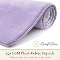 thumbnail image 3 of ComfiTime Bathroom Contour Rugs – 1 inch Thick Memory Foam, 20" x 23" Bath Mat for Toliet, Soft Plush Velvet Top, Non-Slip,Ultra Absorbent, Small, Large & Long Rugs for Bathroom Floor, Lavender, 3 of 11