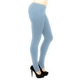 thumbnail image 2 of Vivian's Fashions Long Leggings - Cotton/Stirrup, Misses Size (Lt Blue, XS), 2 of 3