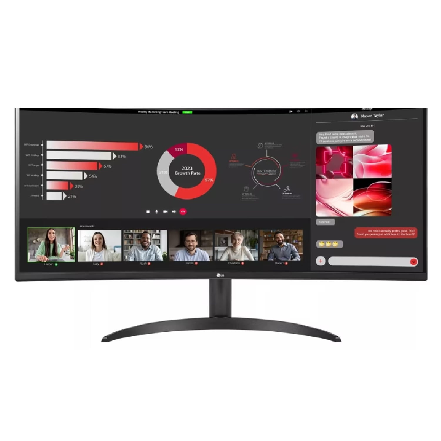 Open Box LG 34WQ650-W 34 inch 21:9 UltraWide Full HD (2560 x 1080