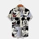 thumbnail image 1 of Disney Anime 3D Mickey Mouse Print Men Shirt Summer Loose Short Sleeve Casual Shirt Hawaiian Shirt Shirt Top Plus Size Hot SaleL Gao Jinjia LED, 1 of 2
