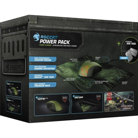 ROCCAT Kone Pure Mouse + Chrome Sense Pad, Military Version