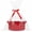 Red, variant on PinkSheep Small Baskets for Gifts, Woven Gift Basket Empty with Plastic Wrap Bag & Ribbons, 12" x 8", Red