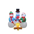 thumbnail image 1 of Muñecos de nieve inflables familiares con forma de muñeco de nieve, 150 cm, con luces LED, 1 of 5