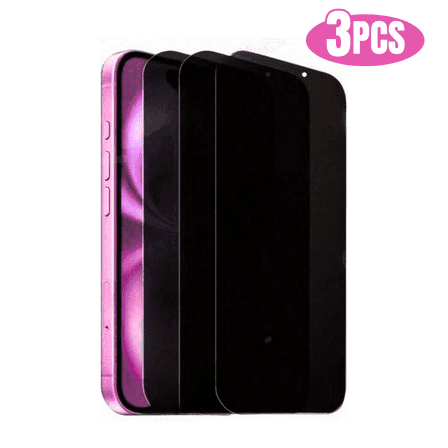 3pcs BLUUMTEK Anti-Spy Screen for iPhone 16 Plus/ 15 Plus Tempered Glass Privacy Screen Protector