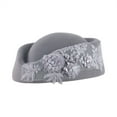 thumbnail image 5 of Women's Flower Applique Pillbox Hat Elegant Church Fascinator Tea Party Cap, 5 of 5