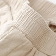 thumbnail image 6 of Lovskoo Women's Puffer Pants Winter Warm Cotton Padded Trousers Loose and Casual Solid Color Elastic Waist Wide Leg Pants White M, 6 of 9