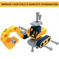thumbnail image 5 of Kids toy for 3-5 years old Construction Take Apart Trucks Learning Toys, Drill - Dump Truck, Bulldozer Truck & Digger Toy, with Drill Included, Great Gift for Toddlers, 5 of 8