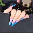 thumbnail image 1 of 24pcs Extra Long Ballerina Press On Nails Coffin False Nails Gradient Color Long Acrylic Nails Glitter Artificial Nail Tips Full Cover Fake Nails For, 1 of 1