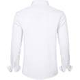 thumbnail image 4 of J.VER Camisas de vestir para hombre, camisa formal de manga larga, elástica, sin arrugas, informal, con botones, 4 of 4