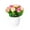 Pink, variant on FTsdfkl Artificial Mini Rosebud Potted Plants, Silk Small Rose Arrangements, Multicolor Rose Bouquets with White Pots, for Home, Office & Table Decor