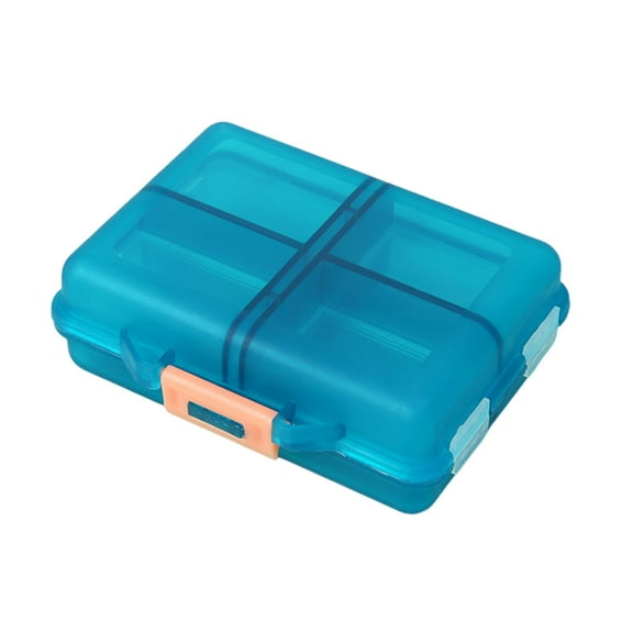 Shoreew Pill Case Secure Buckle Close 8 Compartments Pill Dispenser with Removable Lids Travel Pill Organizer