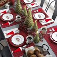 thumbnail image 3 of 10 piezas de soportes para cubiertos con forma de sombrero de Papá Noel para Navidad: vajilla para mesa de cena para fiestas de Navidad, suministros de decoración de cubiertos, 3 of 5