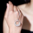thumbnail image 5 of Rosec Jewels Lab Created Diamond Eternity Pendant with Chain - Circle Diamond Necklace (EF-VS Quality Certified) - Ready to Gift, 10K White Gold, 5 of 8