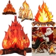 thumbnail image 5 of Centro de mesa de fogata de cartón decorativo 3D, fuego artificial, llama falsa, decoración de fiesta, antorcha de llama para Navidad y Año Nuevo, 5 of 5