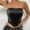 Black, variant on Women's Fashion Solid Slim Backless Tanks Top Short Breast Wrap Vest