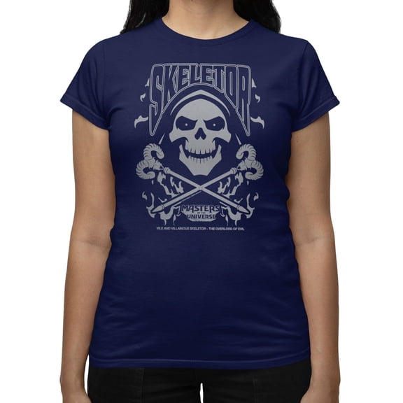 Masters Of The Universe Movie Skeletor Overlord Insignia Women's T Shirt (Navy, S-XXL)