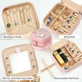 thumbnail image 4 of GFDYREE Jewelry Organizer Box, Jewelry Organizer Travel Jewelry Case Ring Organizer Necklace Organizer Earring Organizer Box Jewelry Travel Organizer Small Jewelry Organizer Initial M, 4 of 7