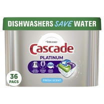 Cascade Platinum Action Pacs, Dishwasher Detergent, Fresh, 36 Count