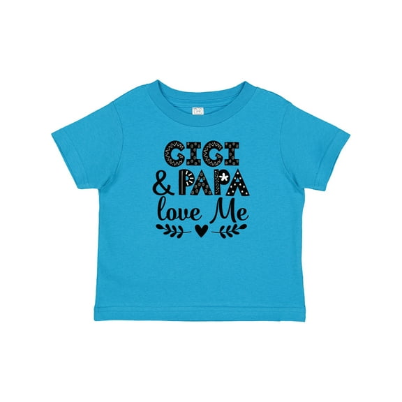 Inktastic Gigi and Papa Love Me Grandbaby Boys or Girls Baby T-Shirt