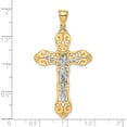 thumbnail image 3 of 14K Two-Tone With Rhodium Crucifix Charm Made In United States k9224, 3 of 5