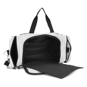 DALIX 21 Sports Duffle Bag Gym Travel Pack in White