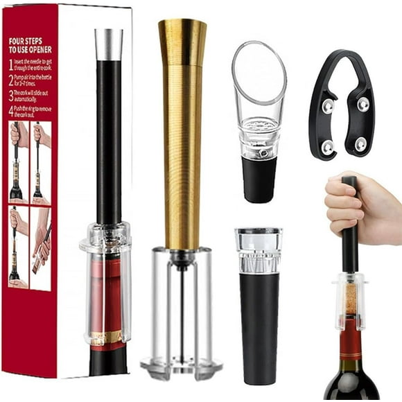 Wino on the Go Holiday Gift Set – the Ultimate Wine Tool Kit for Enthusiasts, 4-in-1 Wine Opening Set with Foil Cutter, Aerator Pourer, Vacuum Stopper, Aluminum Alloy Handle