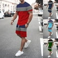 thumbnail image 2 of Vedolay Mens Shorts Tracksuit Men's Flower Shirt Hawaiian Sets Casual Short Sleeve Shirt and Solid Quick Dry Beach Shorts,Red XL, 2 of 5