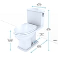 thumbnail image 2 of TOTO Connelly WASHLET+ Two-Piece Elongated Dual Flush 1.28 and 0.9 GPF Universal Height Toilet with CEFIONTECT and Right Hand Lever, Cotton White - MS494124CEMFRG#01, 2 of 5