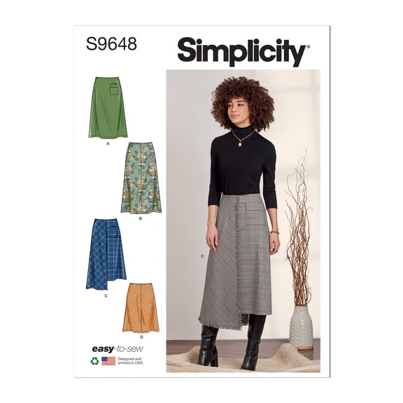 Simplicity Sewing Pattern 9648 - Misses' Skirts, Size: U5 (16-18-20-22-24)