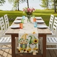 thumbnail image 4 of Table Runners 72 Inches Long Dress Scarves, Spring Gnomes Farmhouse Kitchen/Dining Table Runner, Coffee Tablerunners, Retro Botanical Flowers Leaves Butterfly 14x72 Inch, 4 of 9